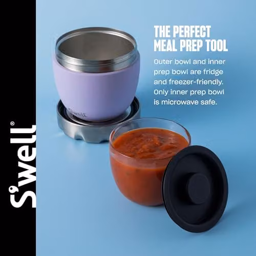S'well Eats Stainless Steel Food Bowls, 636ml, Lilac and Pink – 4