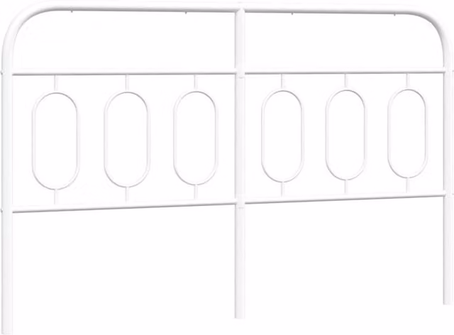 Berkfield Home Classic Metal Headboard in White, Width: 150 cm – 1
