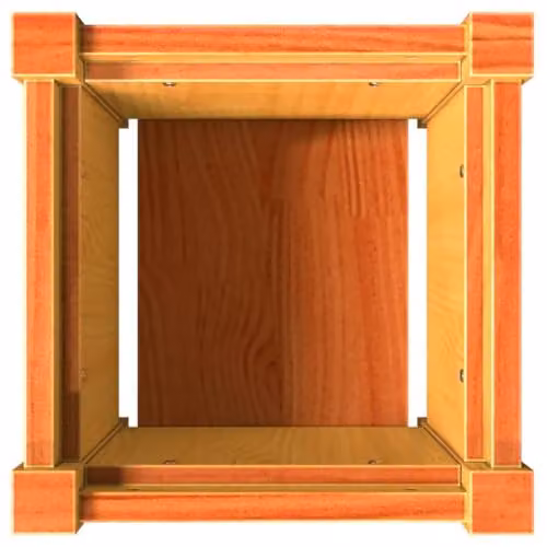 vidaXL Garden Planter Tub in Brown Solid Wood W/D/H: 31 x 31 x 31 cm – 4