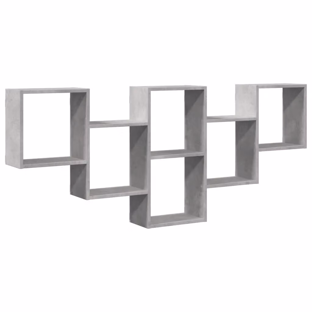 Berkfield Home Wall Mounted Modern Shelf in Concrete Grey, W: 159 cm, D: 18 cm, H: 66 cm – 2
