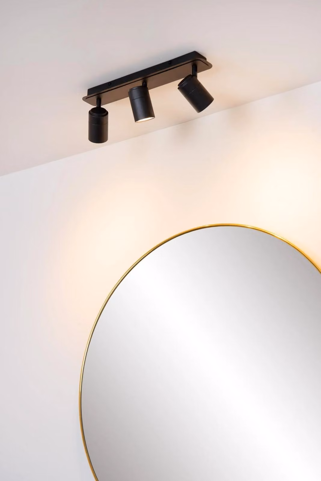 Lucide LENNERT Dimmable Rotatable Bathroom Ceiling Spotlight Bar in Black, GU10 – 4