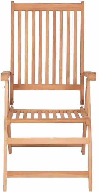 Berkfield Home Set of 6 Reclining Garden Chairs in Brown Solid Teak Wood – 1