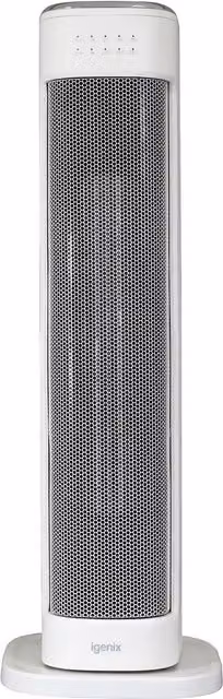 Igenix Oscillating PTC Tower Fan Heater in White – 1