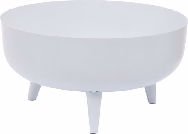 Orsina Elegant White Metal Planter, W: 30 cm, D: 30 cm, H: 15.5 cm – 1