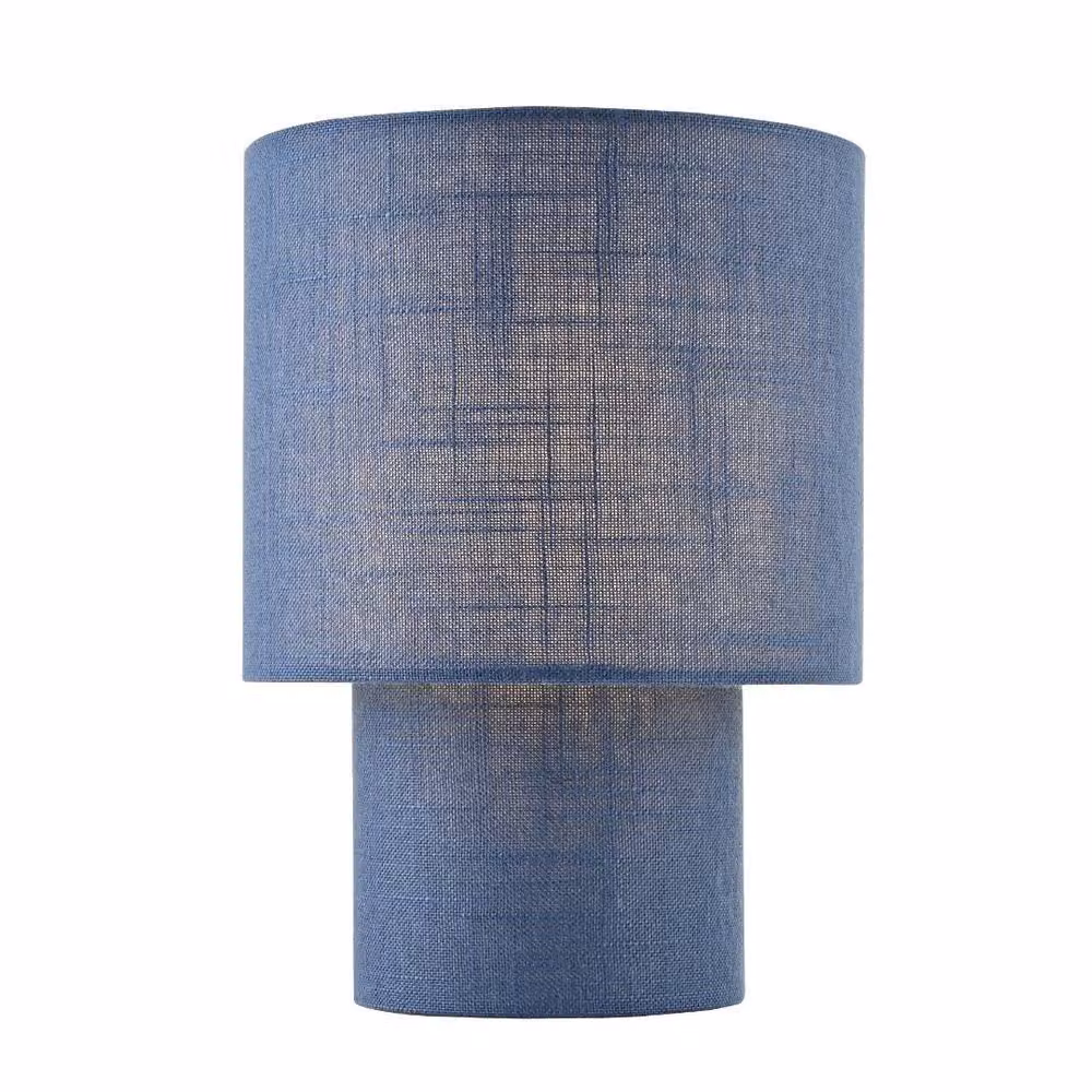 Pagazzi Design Buxton Blue Faux Linen Table Lamp – 3