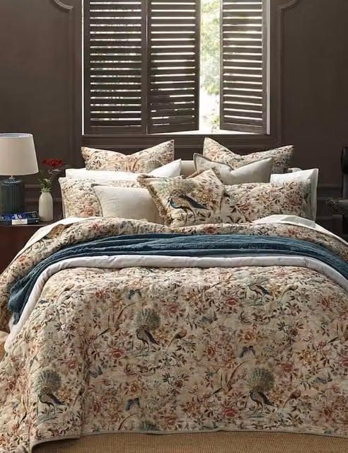 MM Linen Milan Quilted Bedspread Set, Cotton Rich, Petrol