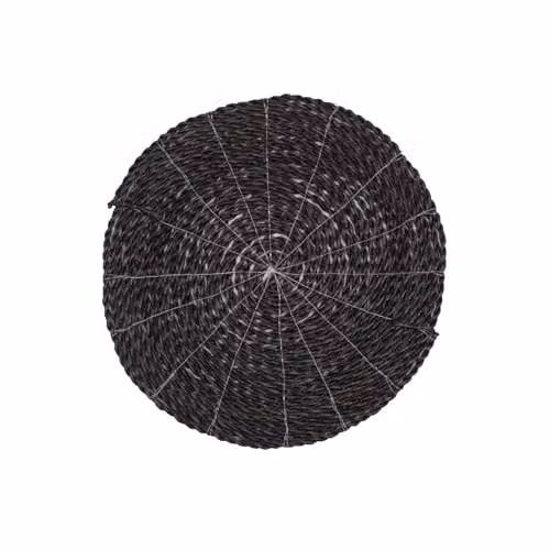 Ancient Wisdom Set of Six Round Rattan Nature Wall Art in Grey, Black and Multicolour – 2