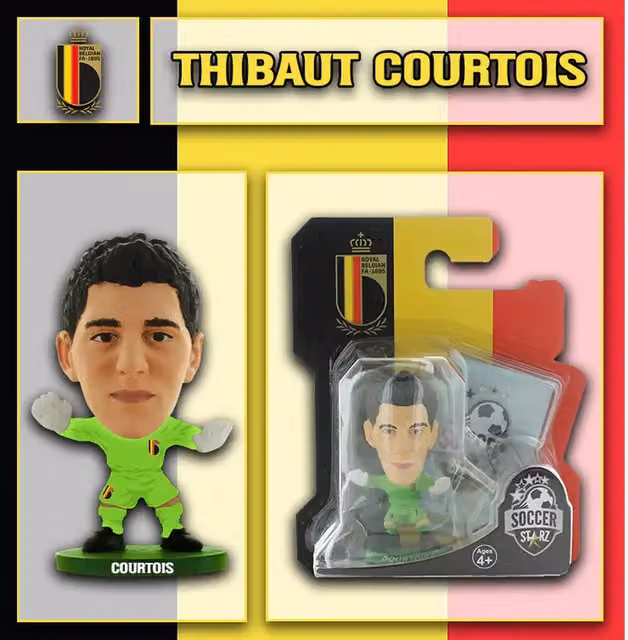SoccerStarz Belgium Thibaut Courtois New Kit Green 5cm Figure by Creative Toys Company