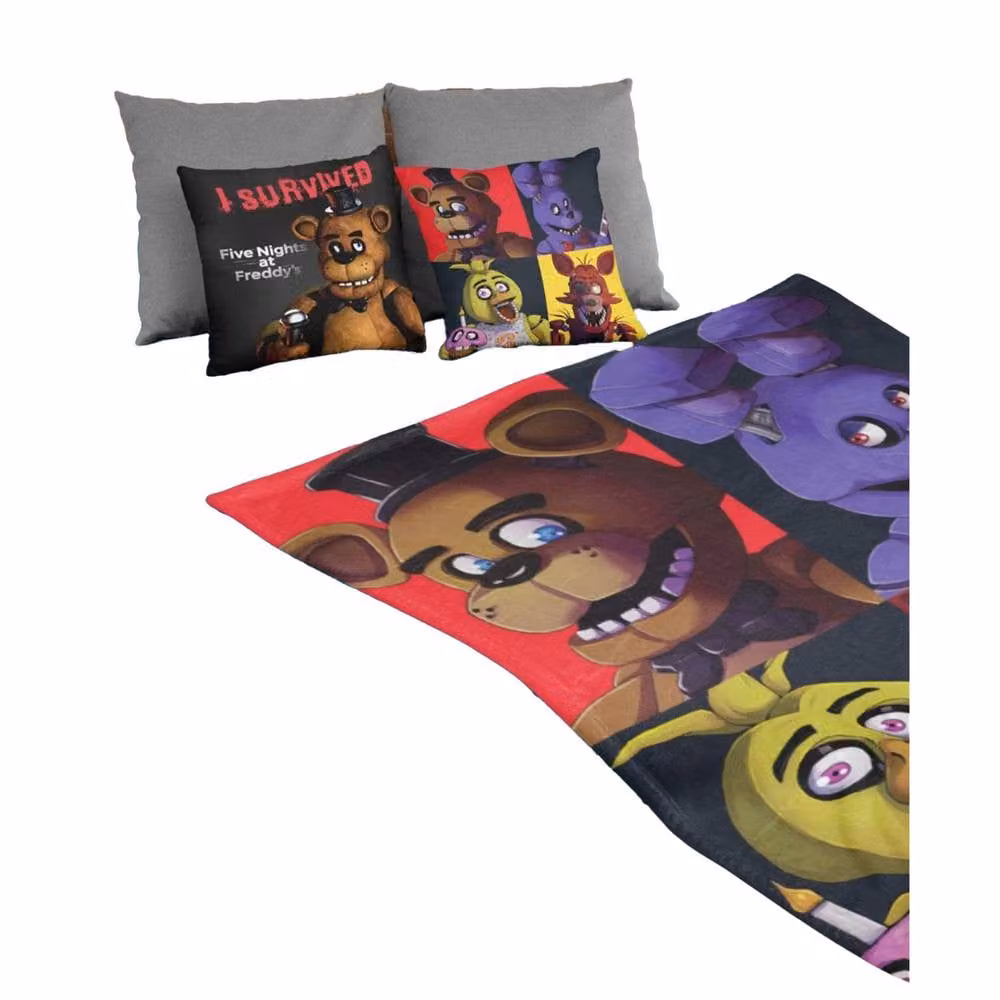 Five Nights At Freddys Multicolour Fleece Freddy Fazbear Baby Crib Blanket – 1