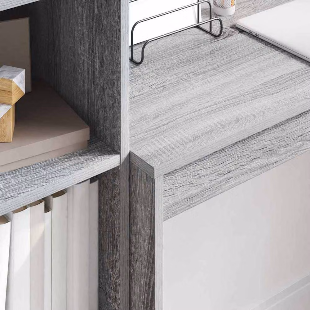 Berkfield Home Computer Desk in Grey Sonoma MDF, W/D/H: 100 x 40 x 76 cm – 3