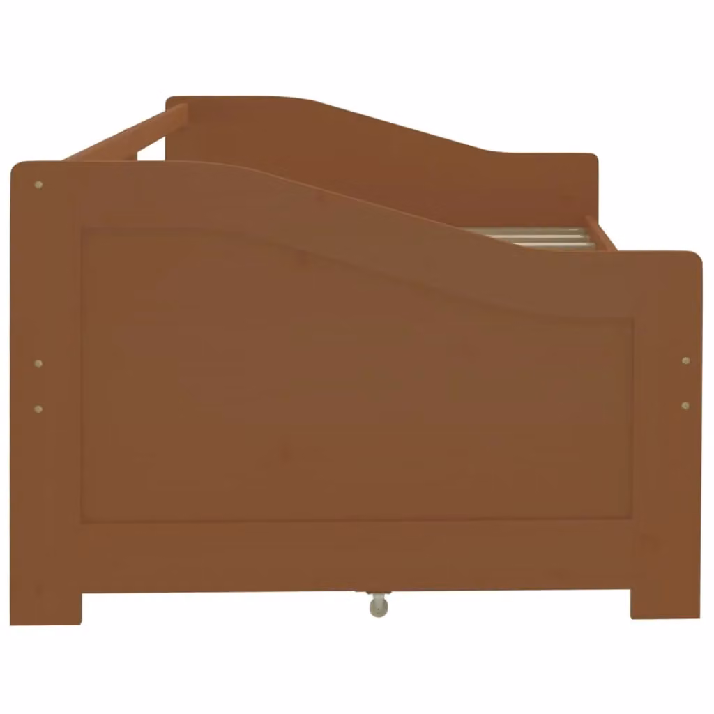 Berkfield Home 3-Seater Day Bed with Drawers, Honey Brown Solid Pinewood, W: 90 cm, L: 200 cm – 3