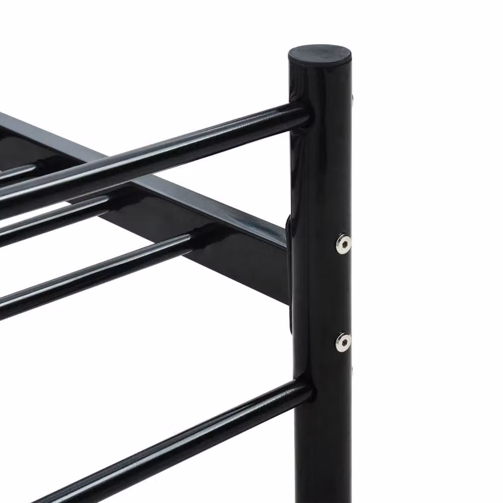 Berkfield Home Black Metal Bed Frame W/D/H: 200 x 200 cm – 2