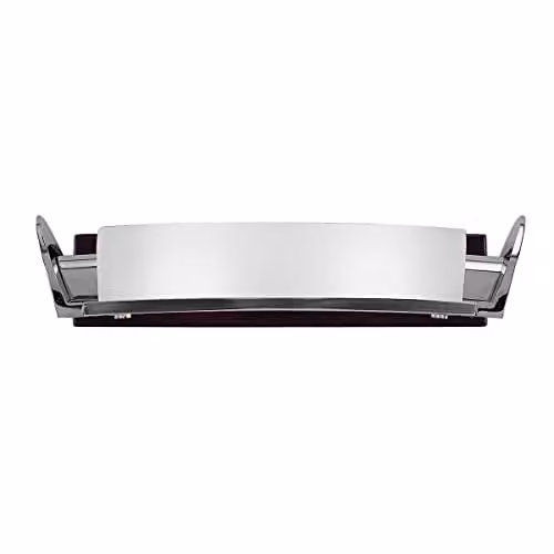 Netlighting Inspired Mantra Fusion Zira 2 Light G9 Wall Lamp in Polished Chrome, Frosted White Glass and Wenge Grey