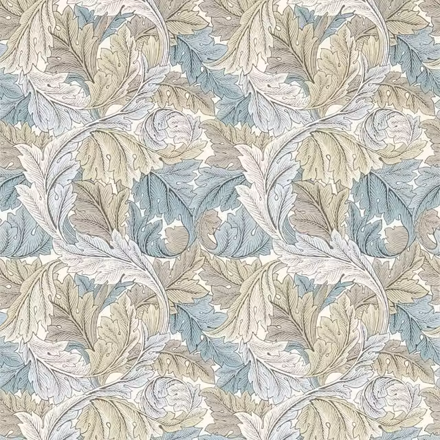 Clarke & Clarke Blue Botanical Floral Art Nouveau Non-Woven Wallpaper – 1