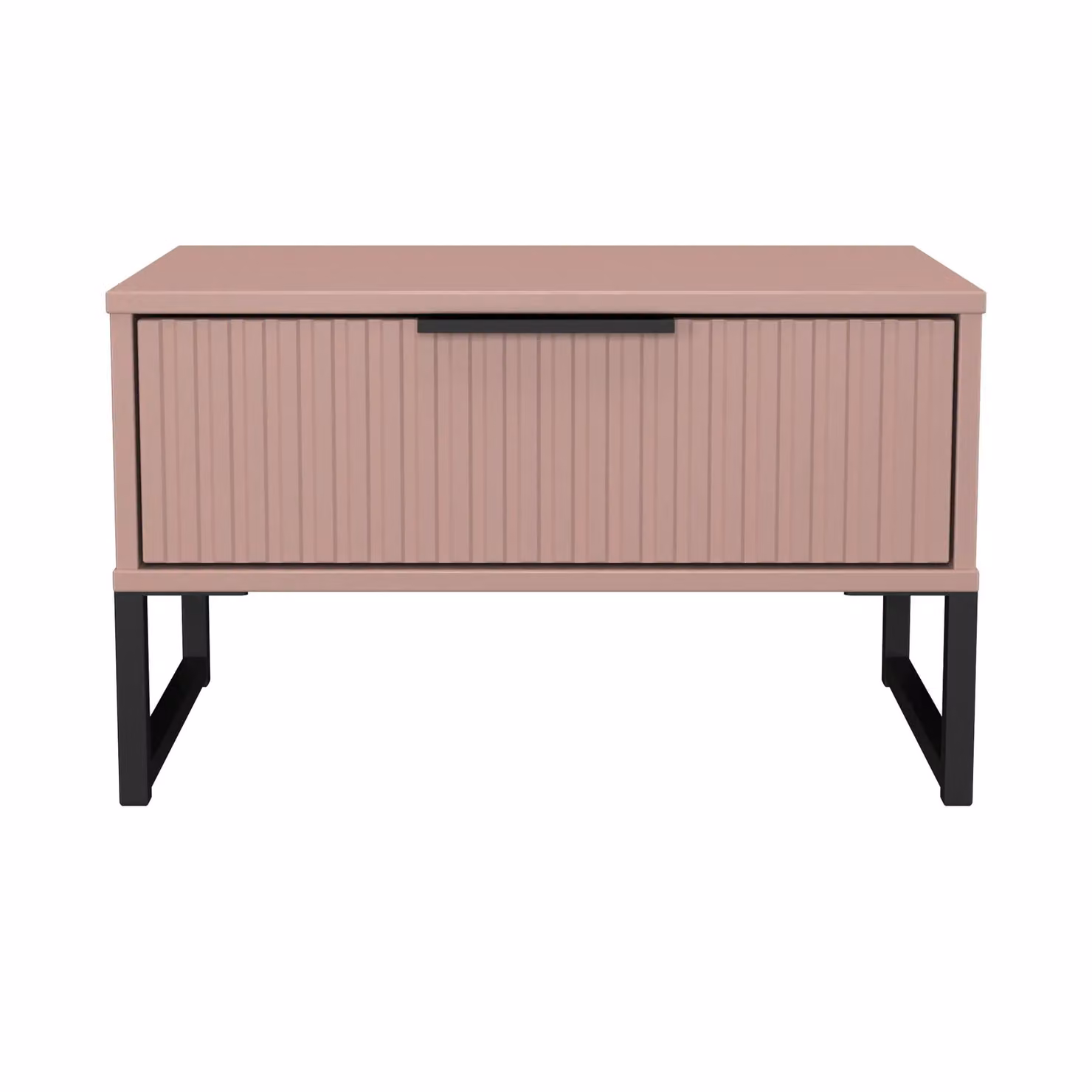 Ready Assembled 2 U Menai 1 Drawer Wide Side Table in Dusty Pink – 2