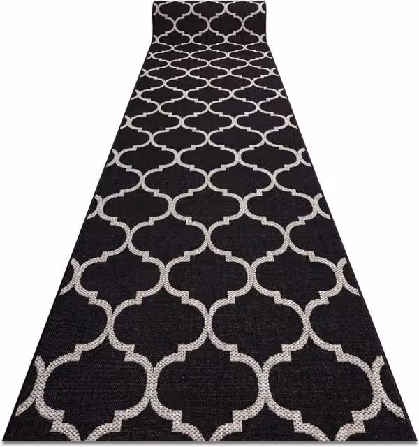 RugsX Floorlux Sisal Runner in Black, W: 120 cm, L: 290 cm – 1
