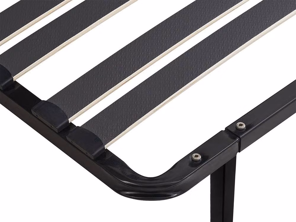 YSME Single Slatted Bed Base in Black with 15 Wood Slats and Reinforced Centre Zone, W/D/H: 90 x 190 x 88 cm – 4