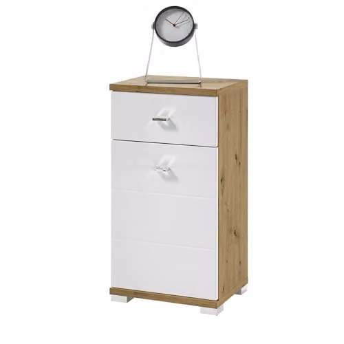 Julian Bowen White Glossy Modern Wood Pool Storage Cabinet W/D/H: 30 x 38 x 15 cm – 2