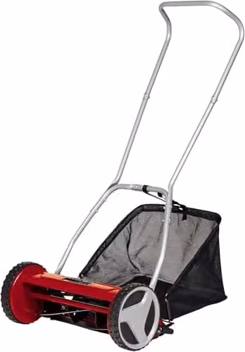 Einhell Manual Hand Push Lawnmower with 40 cm Cutting Width, Red and Black