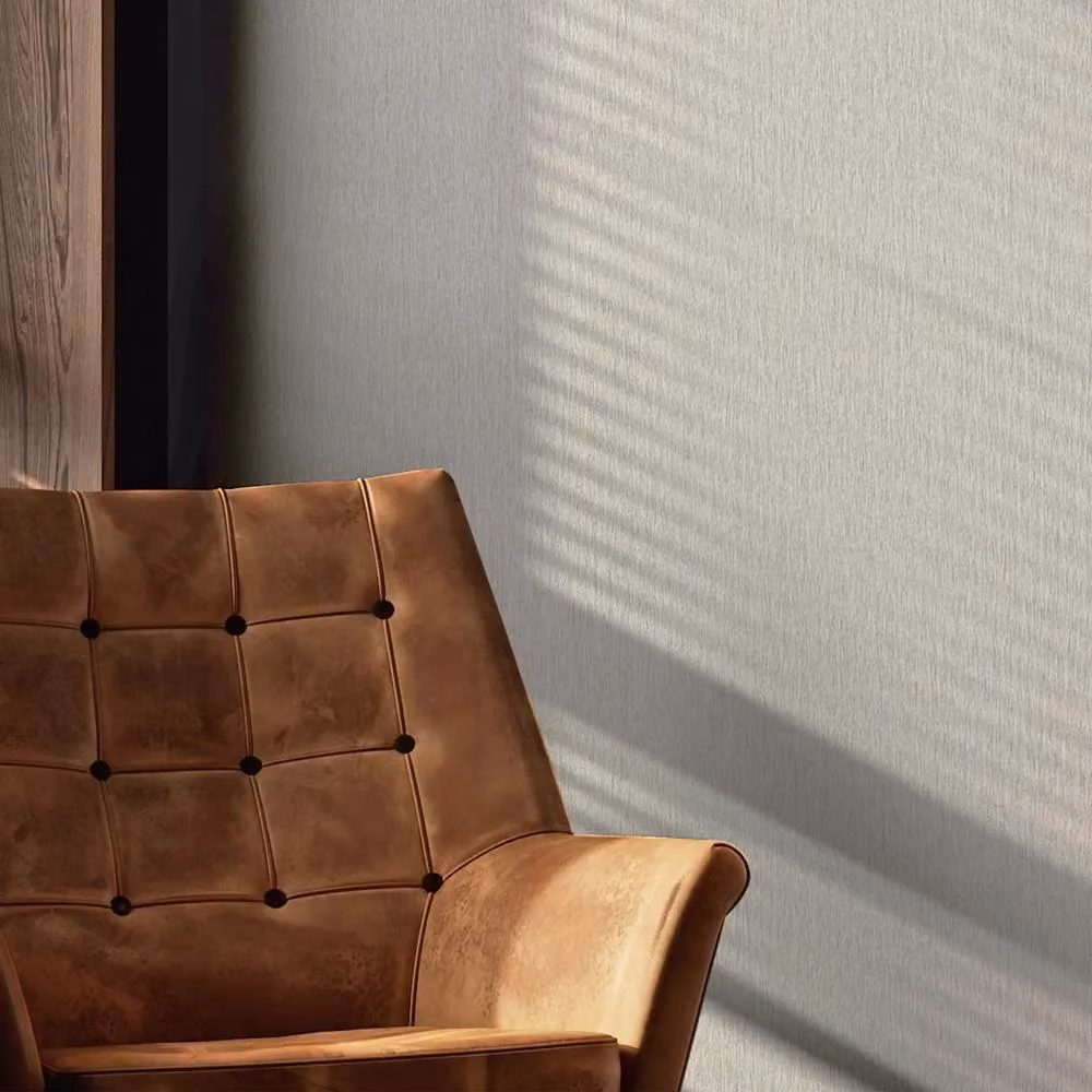 Boutique by Graham & Brown Grain Texture Greige Wallpaper in Grey and Beige, Width: 52 cm – 2