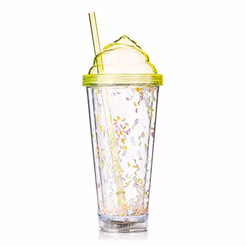 Ultra 4 Ice Cream Swirl LED Flashing Plastic Tumblers in Red, Green, Blue and Yellow