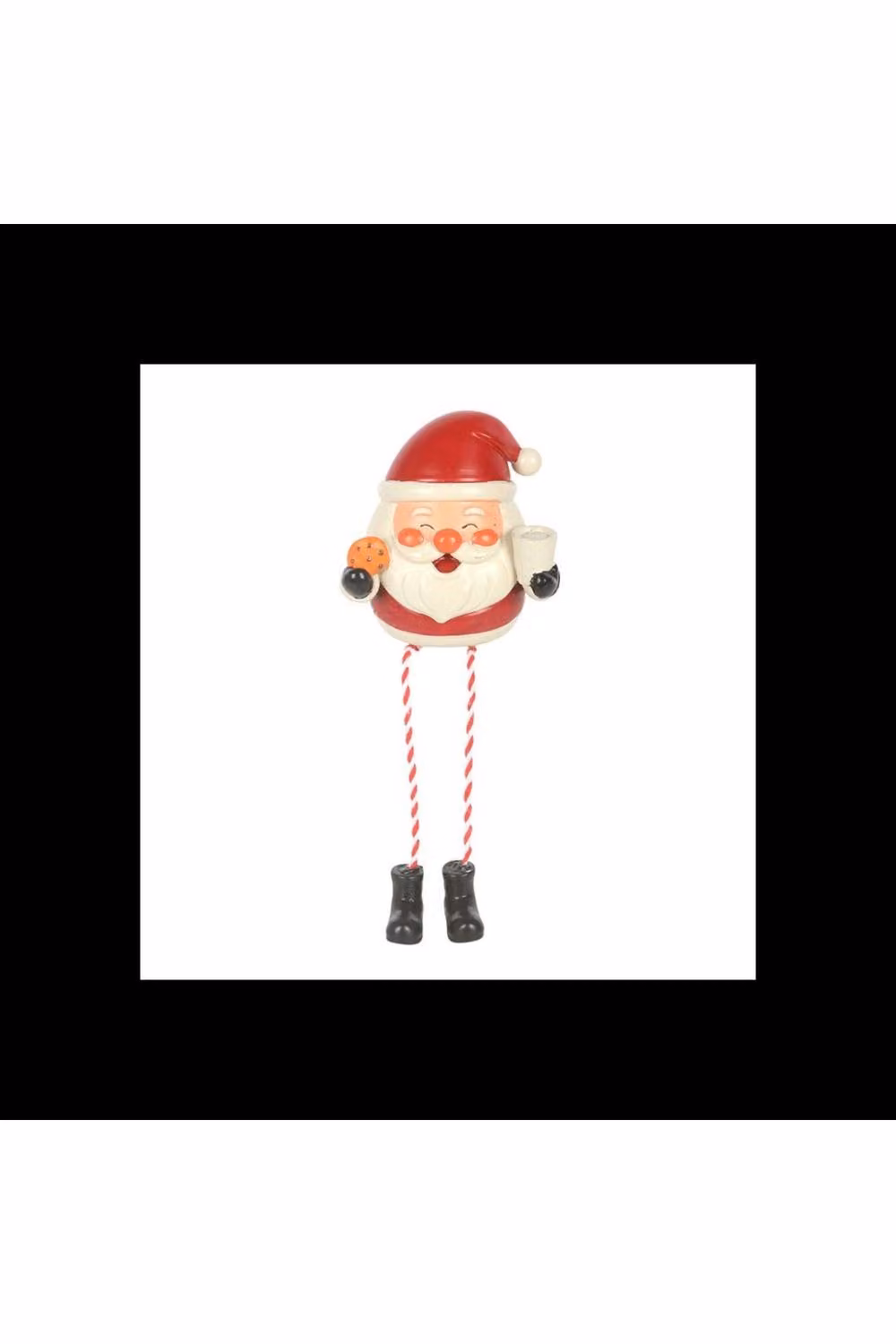 KDMD Jolly Santa Shelf Sitter Christmas Ornament with Dangly Legs in Red – 2