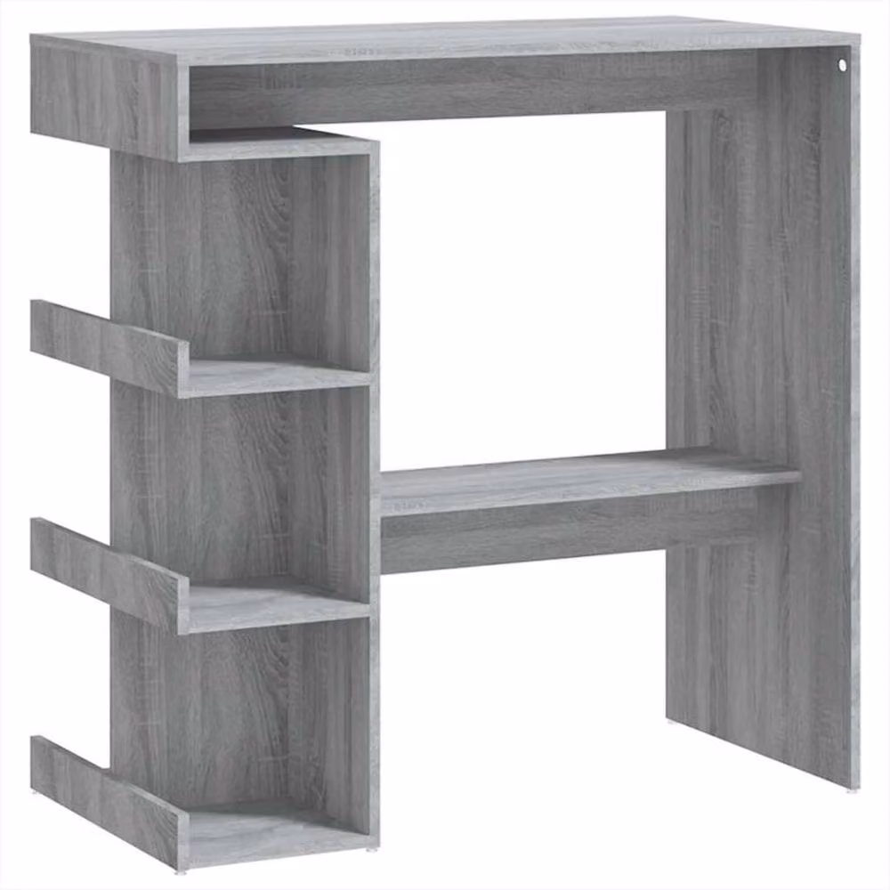Berkfield Home Modern Bar Table with Storage Rack in Grey Sonoma, W: 100 cm, D: 50 cm, H: 101.5 cm – 2