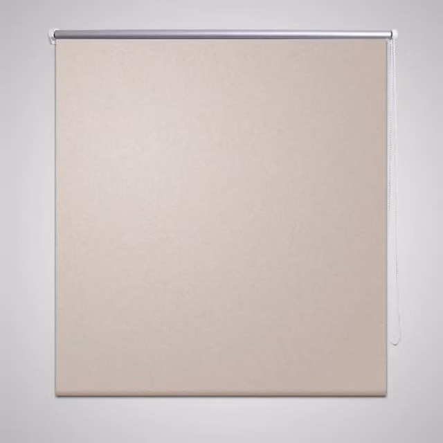 Berkfield Home Thermal Insulating Blackout Roller Blind, Beige and Silver, W: 60 cm, H: 120 cm
