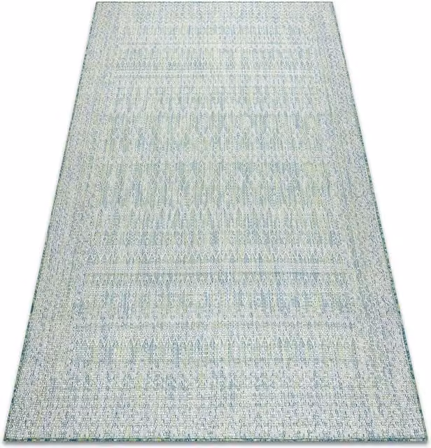 RugsX Sion Abstract Green Modern Flat Weave Rug, W: 80 cm, L: 150 cm