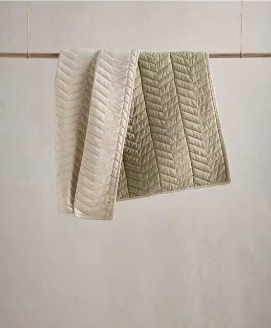 Mamas & Papas Reversible Baby Quilt, 3.0 Tog, Green