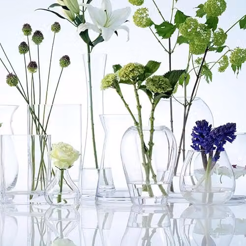 LSA International Flower Grand Bouquet Vase, Handmade Clear Glass, Height: 35 cm – 2
