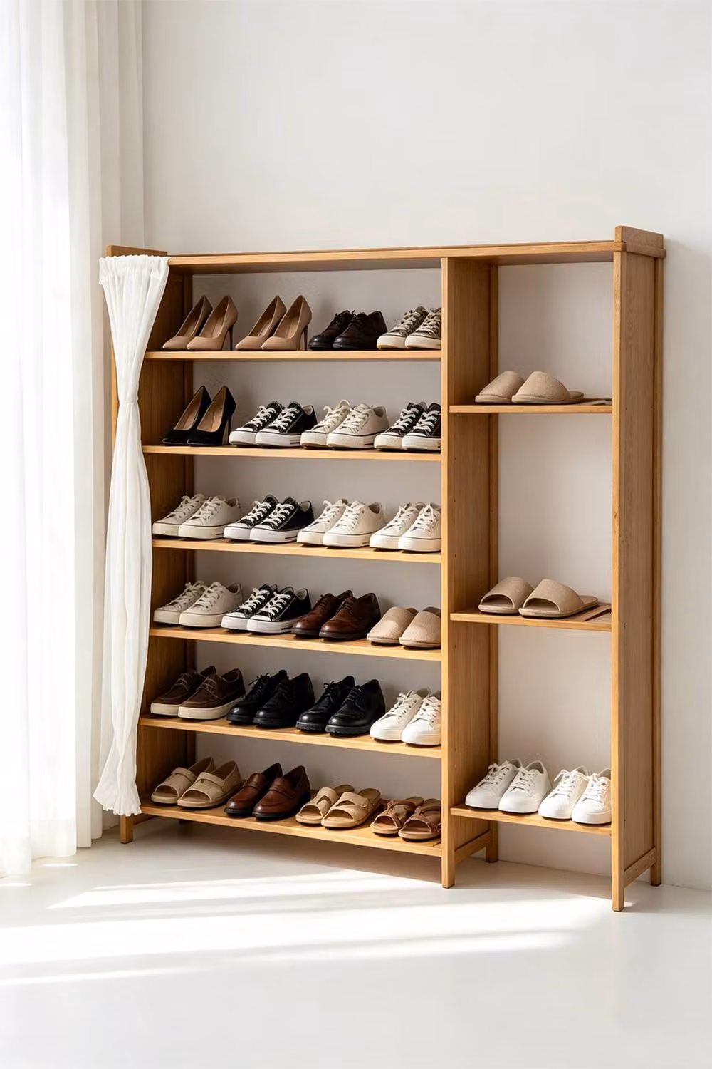 ExtraStar 7-Tier Bamboo Shoe Rack in Brown – 2