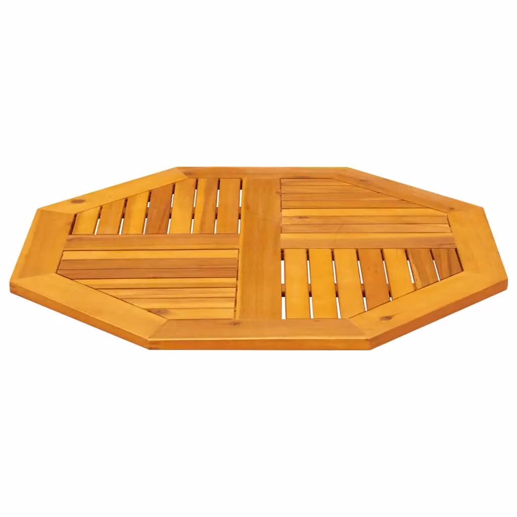 Berkfield Home Octagonal Solid Wood Acacia Table Top, Brown, W: 80 cm, D: 80 cm, H: 2.2 cm – 3