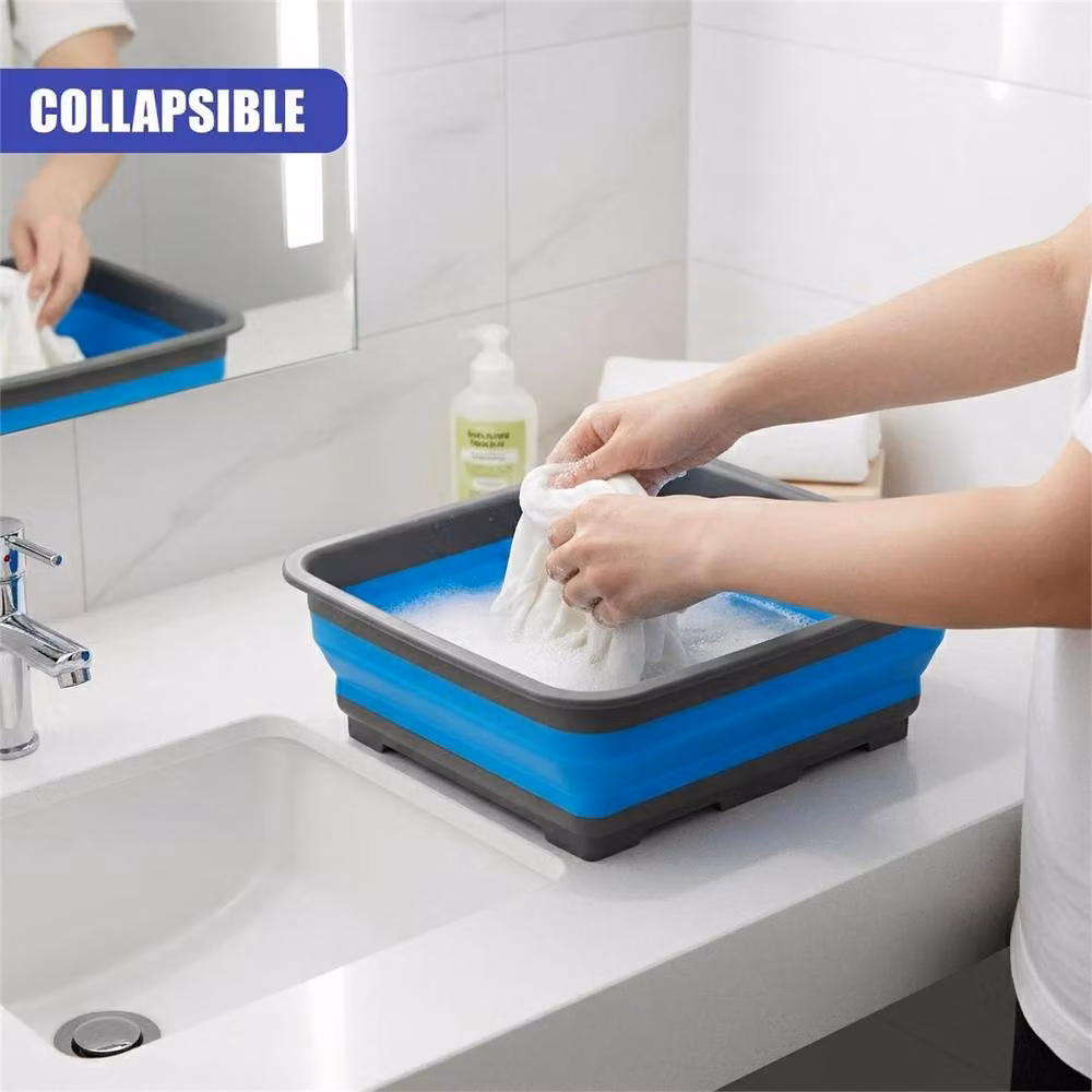 Nordara Collapsible Rectangular Washing Up Bowl in Blue – 5