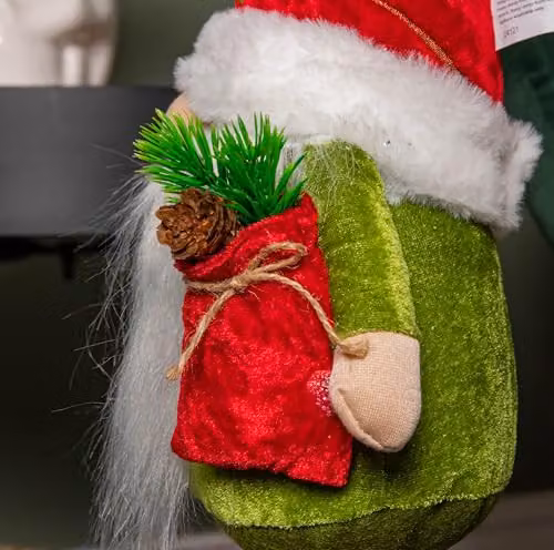 Samuel Alexander 71cm Standing Christmas Gonk with Santa Hat and Extendable Legs in Red and Green – 5