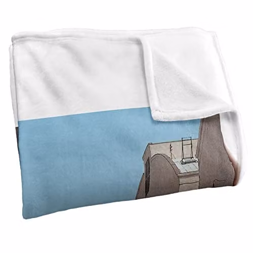 LOGOVISION Pink Floyd Wish You Were Here Super Soft Fleece Throw Blanket, White, W/D/H: 152 x 127 cm – 2