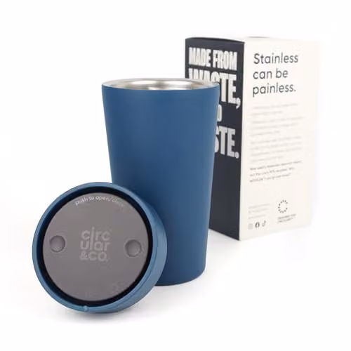 Circular & Co Insulated Stainless Steel Travel Mug, 355ml, Blue – 3