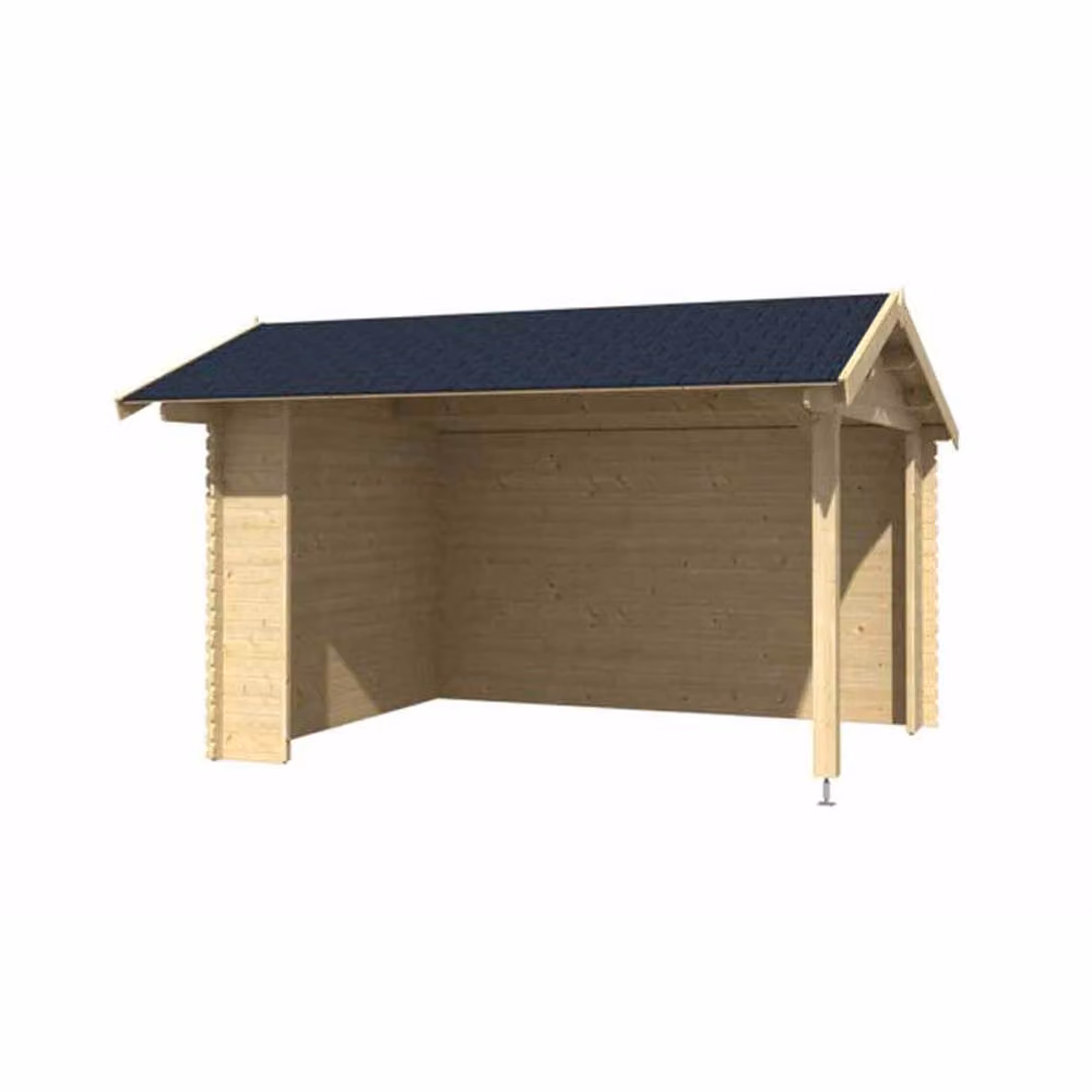 Lasita Maja Ltd Kirian 300 Log Cabin Garden Room and Home Office in Light Brown, W: 389.4 cm, D: 420 cm, H: 273.6 cm – 2