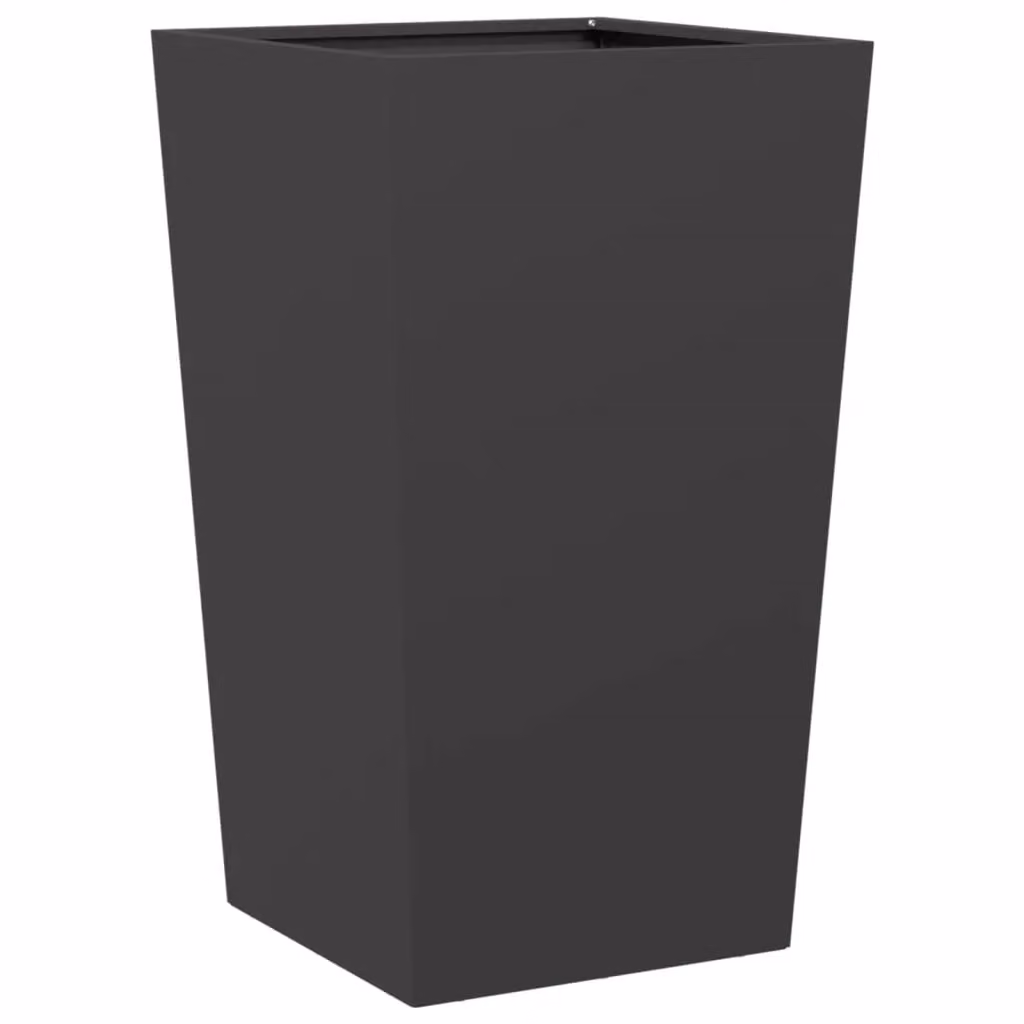 Berkfield Home Steel Garden Planter Tub in Black, W/D/H: 45 x 45 x 75 cm – 2