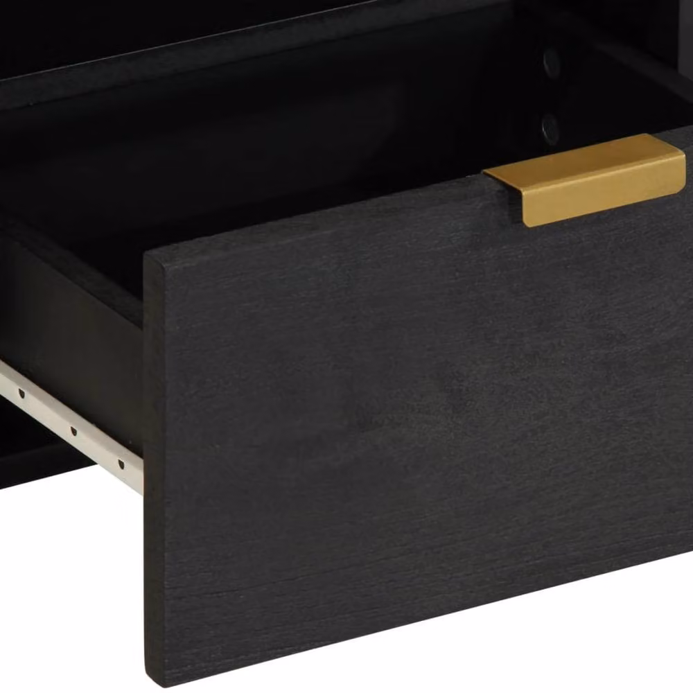 Berkfield Home Black Bedside Cabinet W/D/H: 40 x 33 x 46 cm – 4