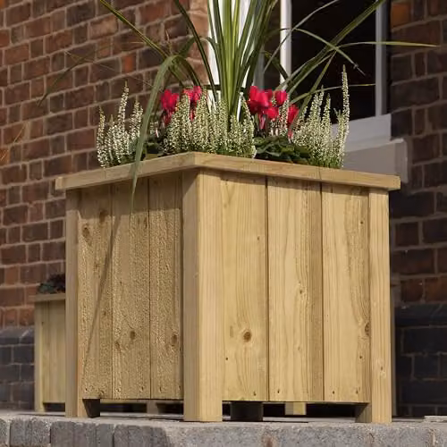 Rowlinson Heritage Small Planter Tub in Brown and Black, W: 43 cm, D: 42 cm, H: 43 cm – 3