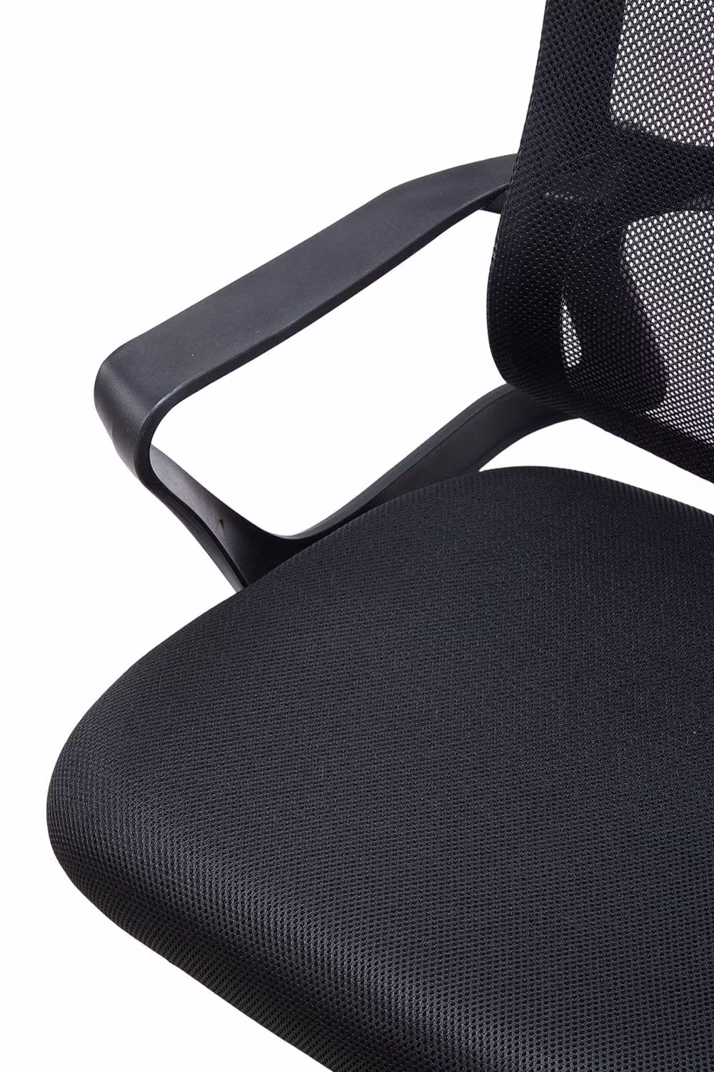 Garden Sanctuary Ergonomic Black Fabric Office Chair with Headrest and Armrests – 4