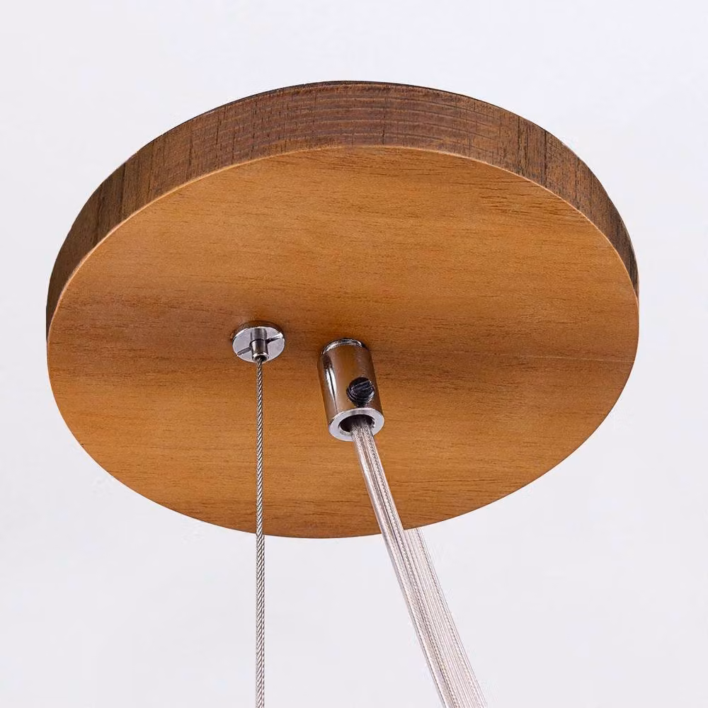 Netlighting Sfera Suspended Pendant Ceiling Light in Brown Wood and Glass – 3
