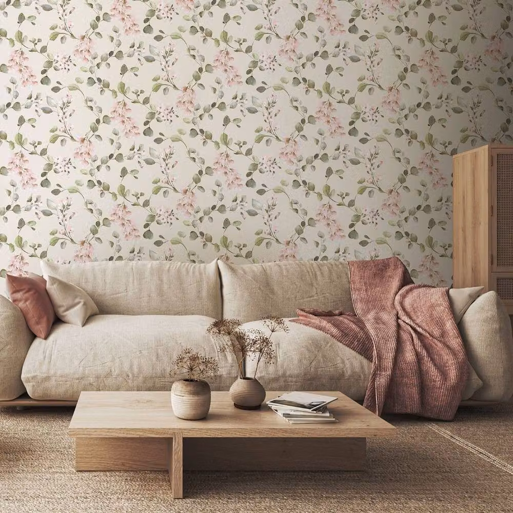 Rasch Rosalie Floral Botanical Wallpaper in Beige and Multicolour Matt Finish – 2