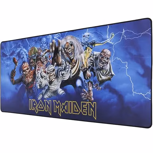 Subsonic Iron Maiden Official Licensed XXL Anti-slip Mouse Pad with Beaded Finish, Multicolour, W: 900 mm, D: 400 mm