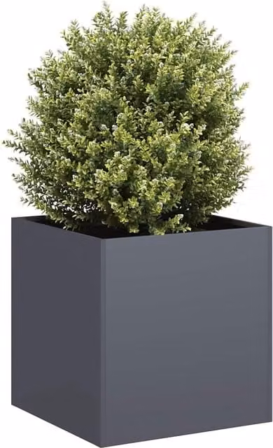Berkfield Home Anthracite Steel Planter Tub, W/D/H: 40 x 40 x 40 cm – 1