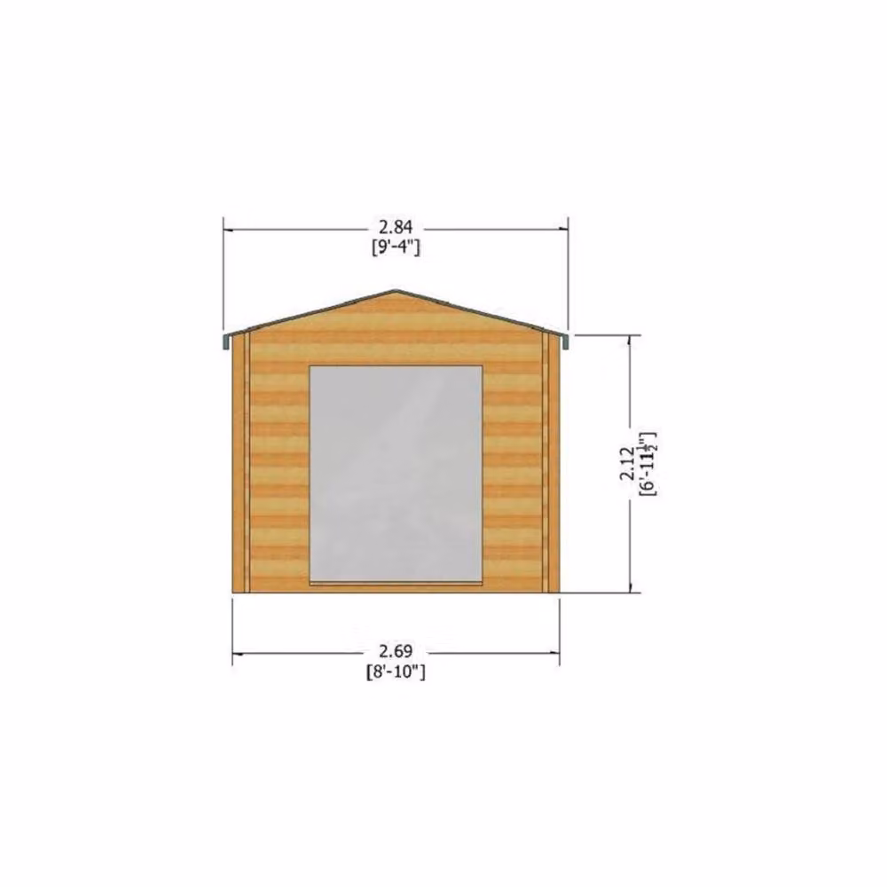 Shires Barnsdale Log Cabin Home Office Garden Room in Brown – 3