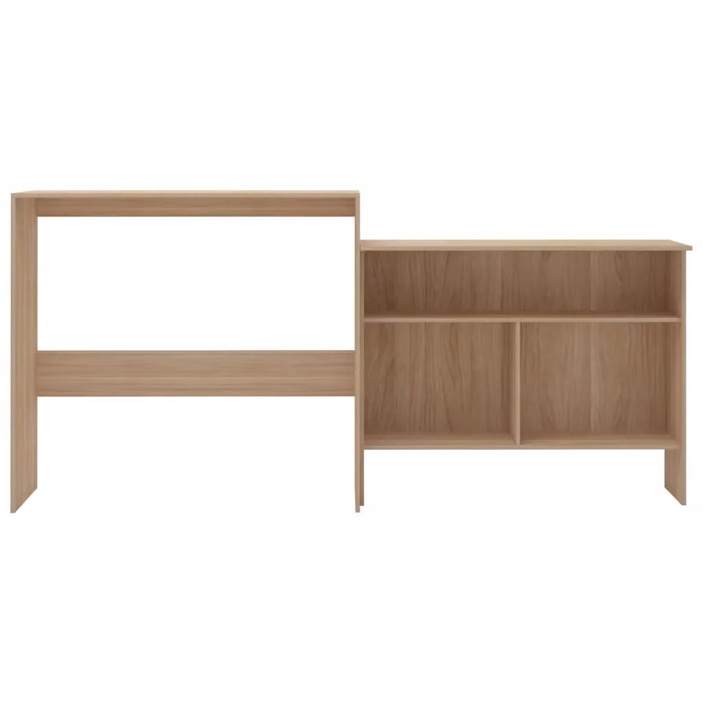 Berkfield Home Modern Oak Bar Table with 2 Table Tops in Brown, W/D/H: 130 x 40 x 120 cm – 2