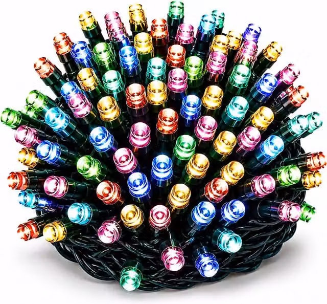 Simpa 200 LED Multi-Action Battery Operated String Lights in Blue, White, Green and Multicolour – 1