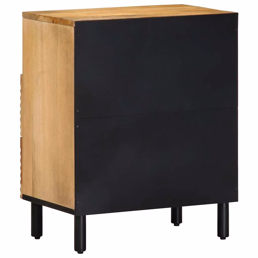 Berkfield Home Brown Mango Wood Bedside Cabinet W/D/H: 50 x 33 x 62 cm – 3